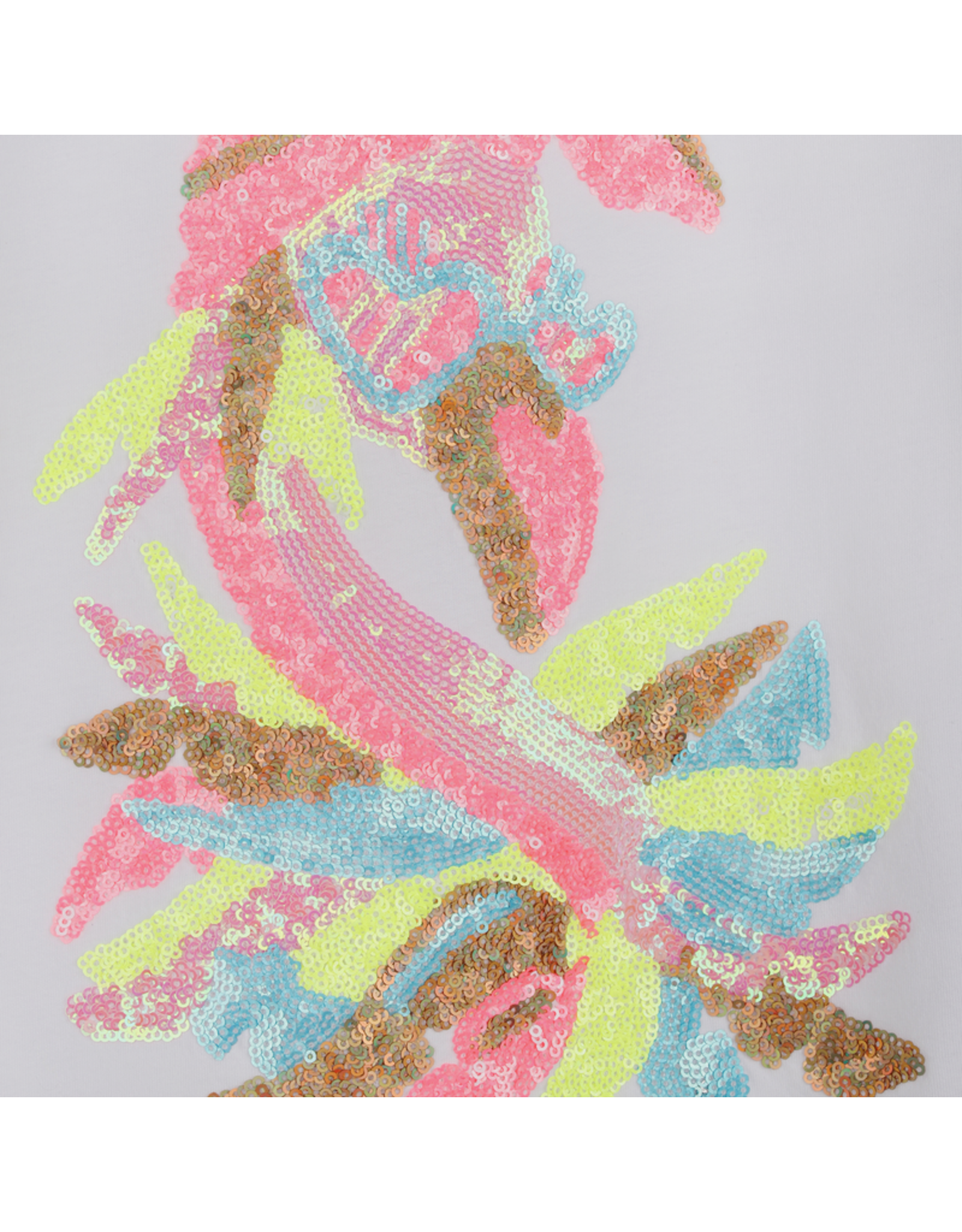 Billieblush t-shirt wit flamingo paillet