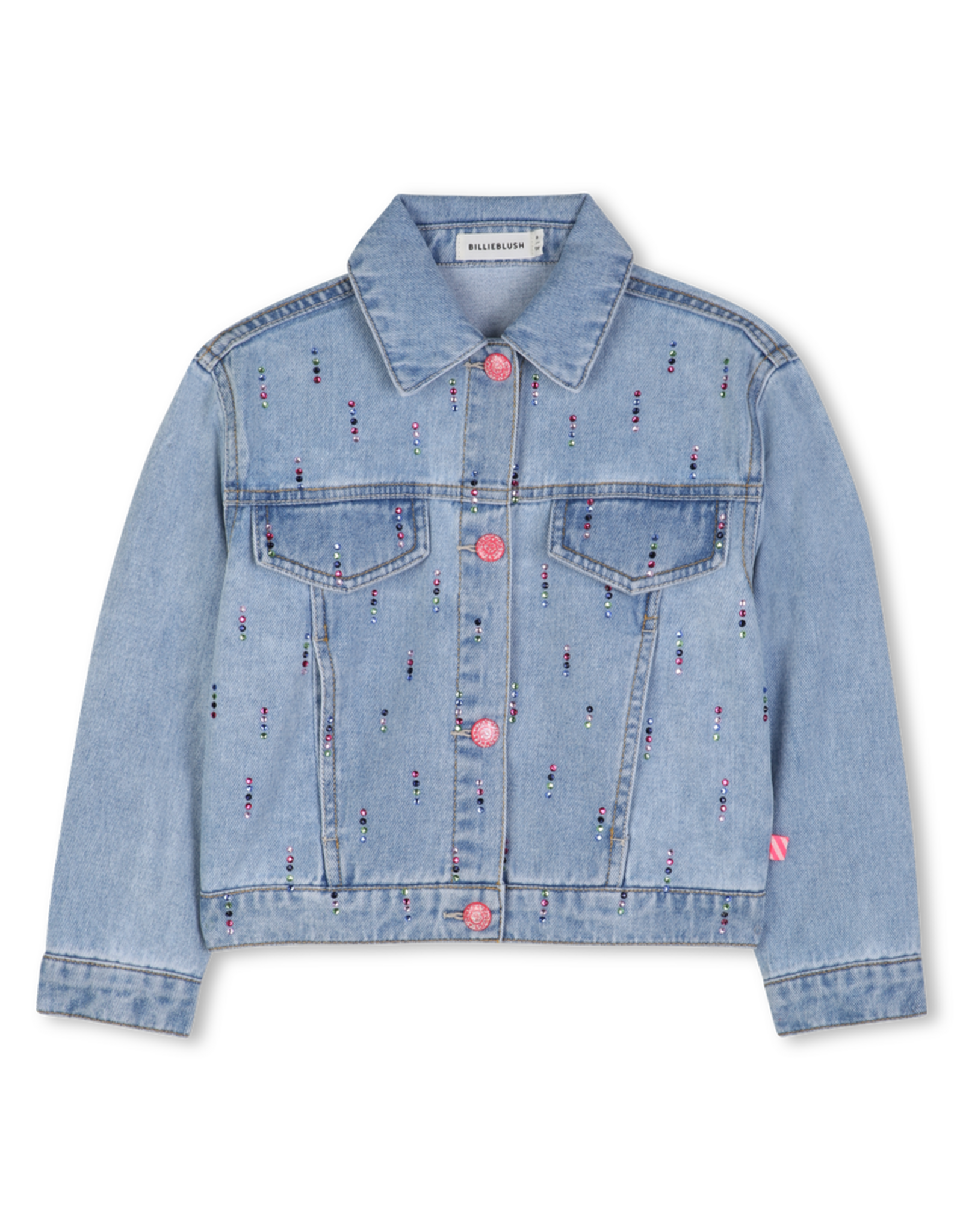 Billieblush jeansjas denim strass multicolor