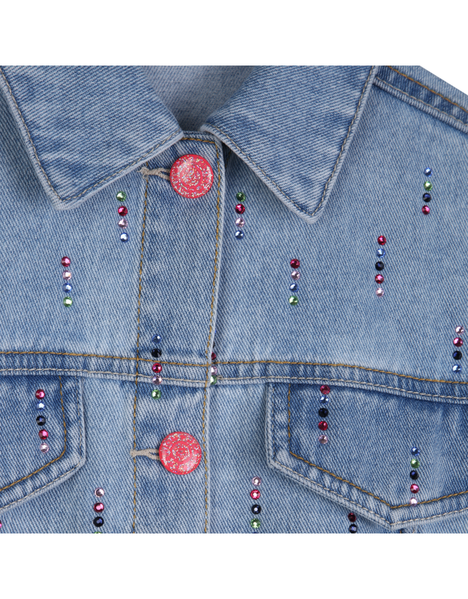 Billieblush jeansjas denim strass multicolor