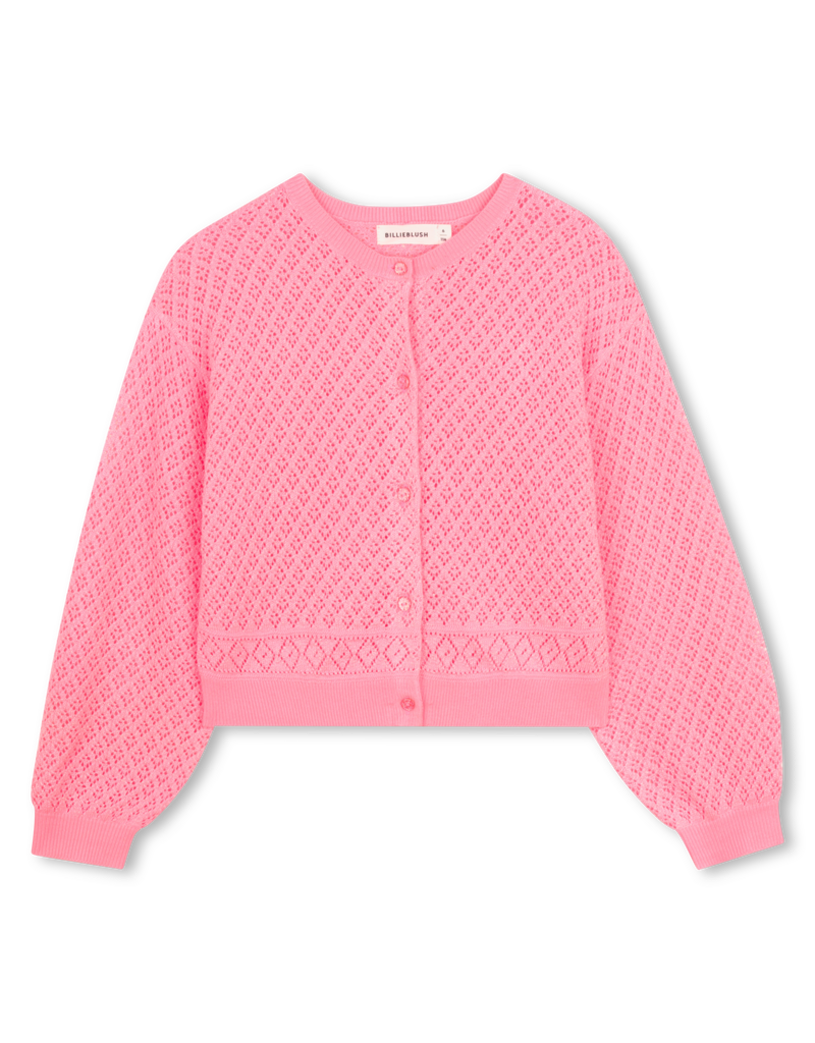Billieblush gilet tricot fluo roze