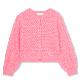 Billieblush gilet tricot fluo roze