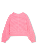 Billieblush gilet tricot fluo roze