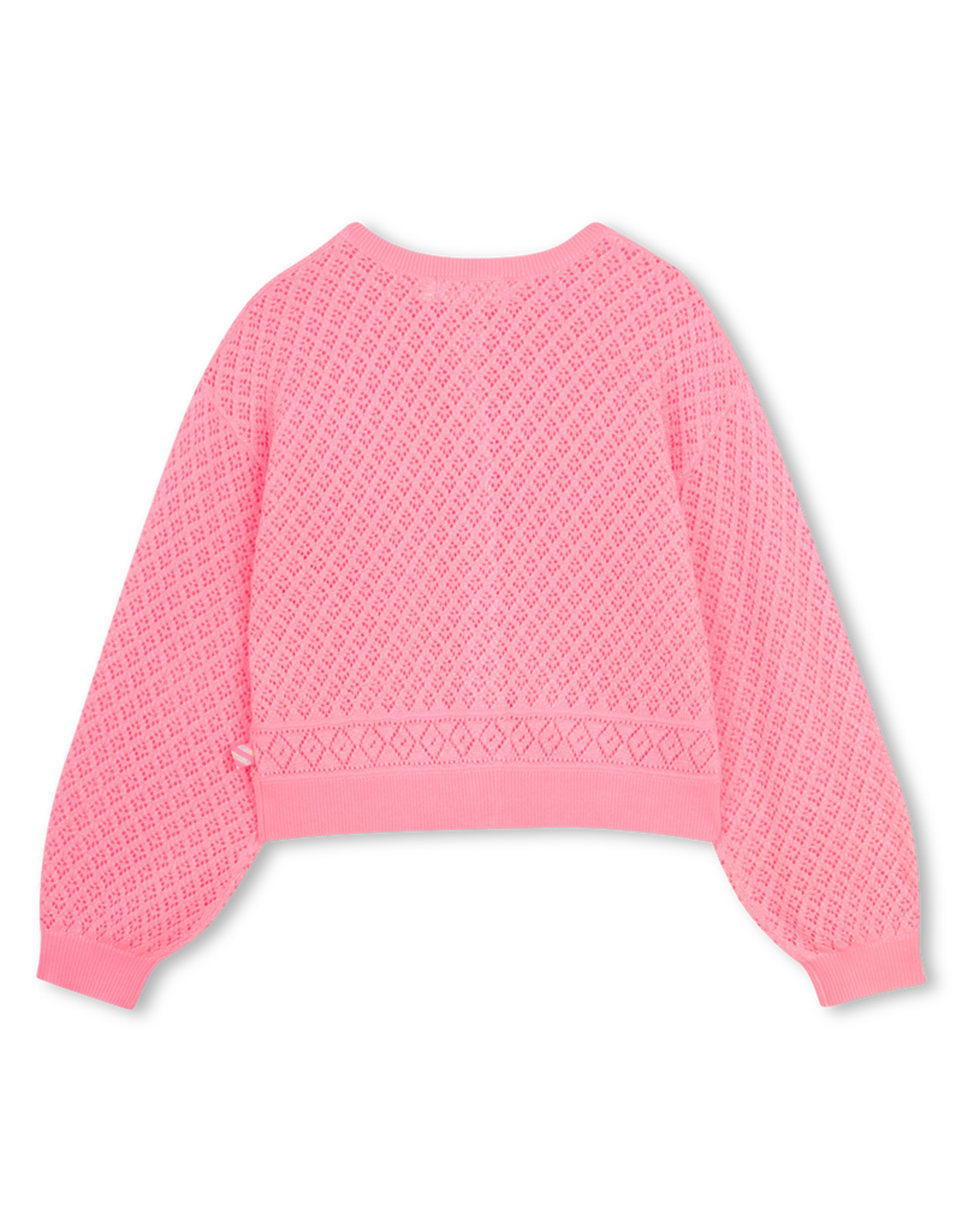 Billieblush gilet tricot fluo roze