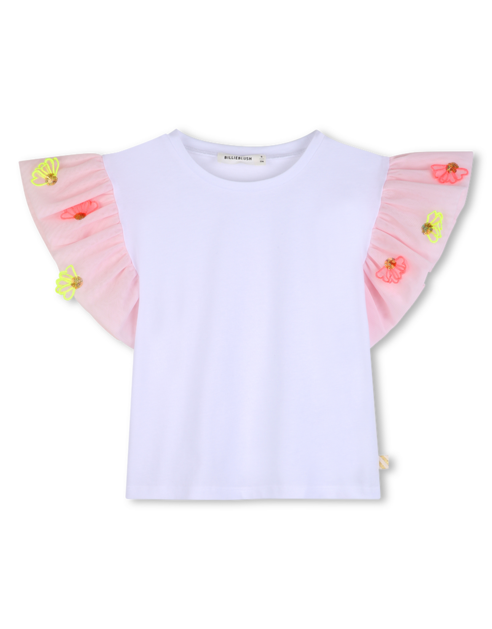 Billieblush t-shirt wit mouw tule