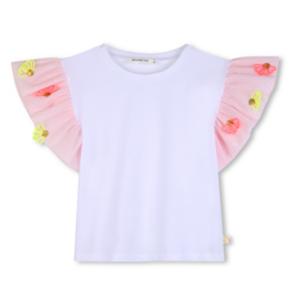 Billieblush t-shirt wit mouw tule