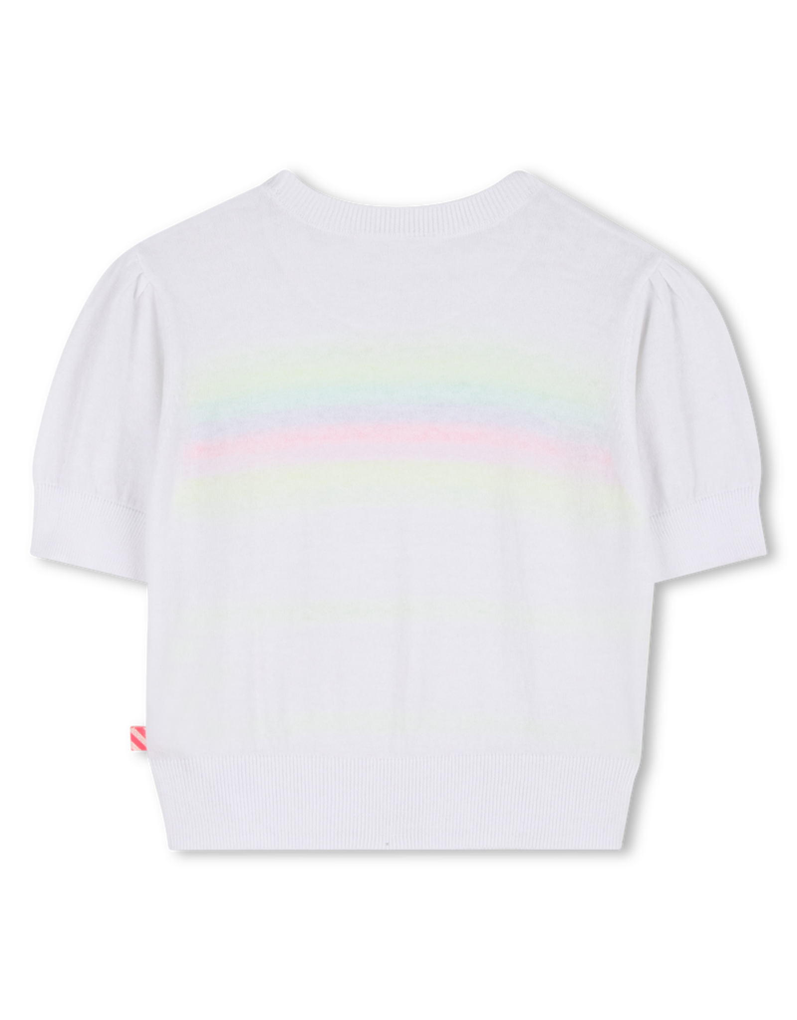 Billieblush pull tricot korte mouw fluo streep