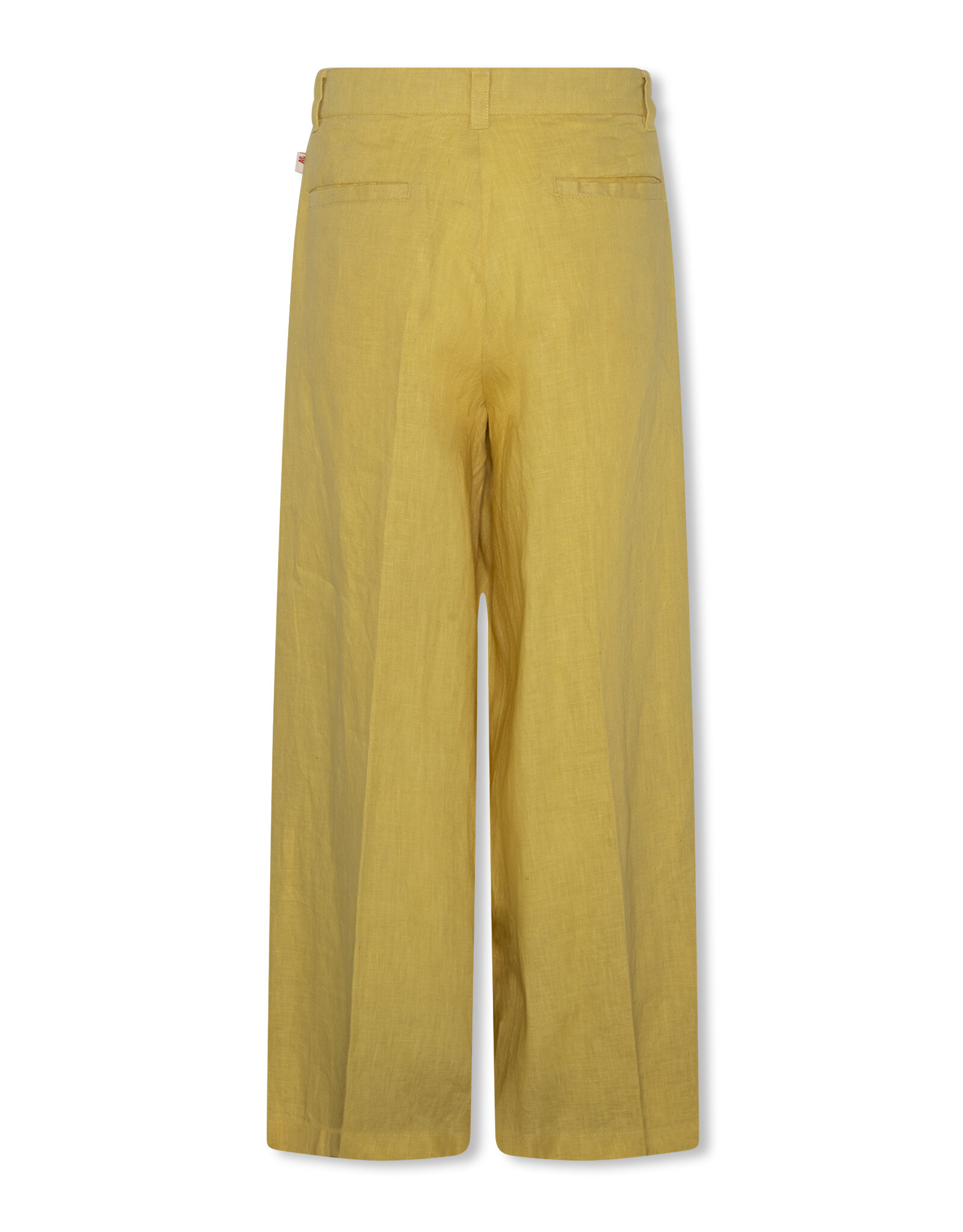 AO76 wijde broek linnen Troy yellow
