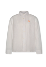 AO76 wit linnen hemd Bart fluo logo