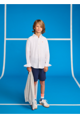 AO76 wit linnen hemd Bart fluo logo