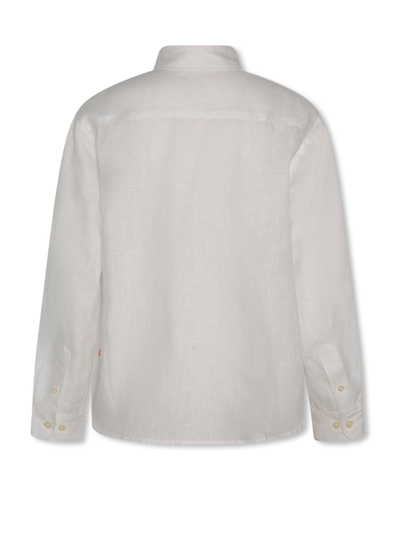 AO76 wit linnen hemd Bart fluo logo