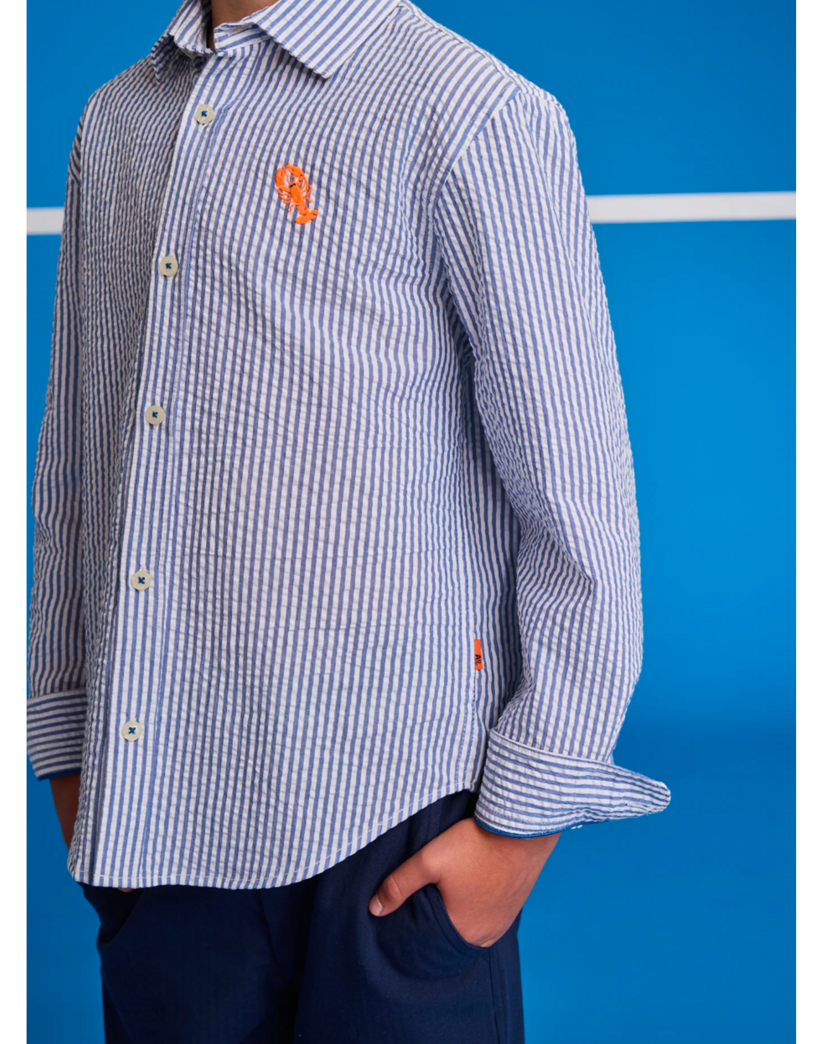 AO76 gestreept hemd kreeft Alan