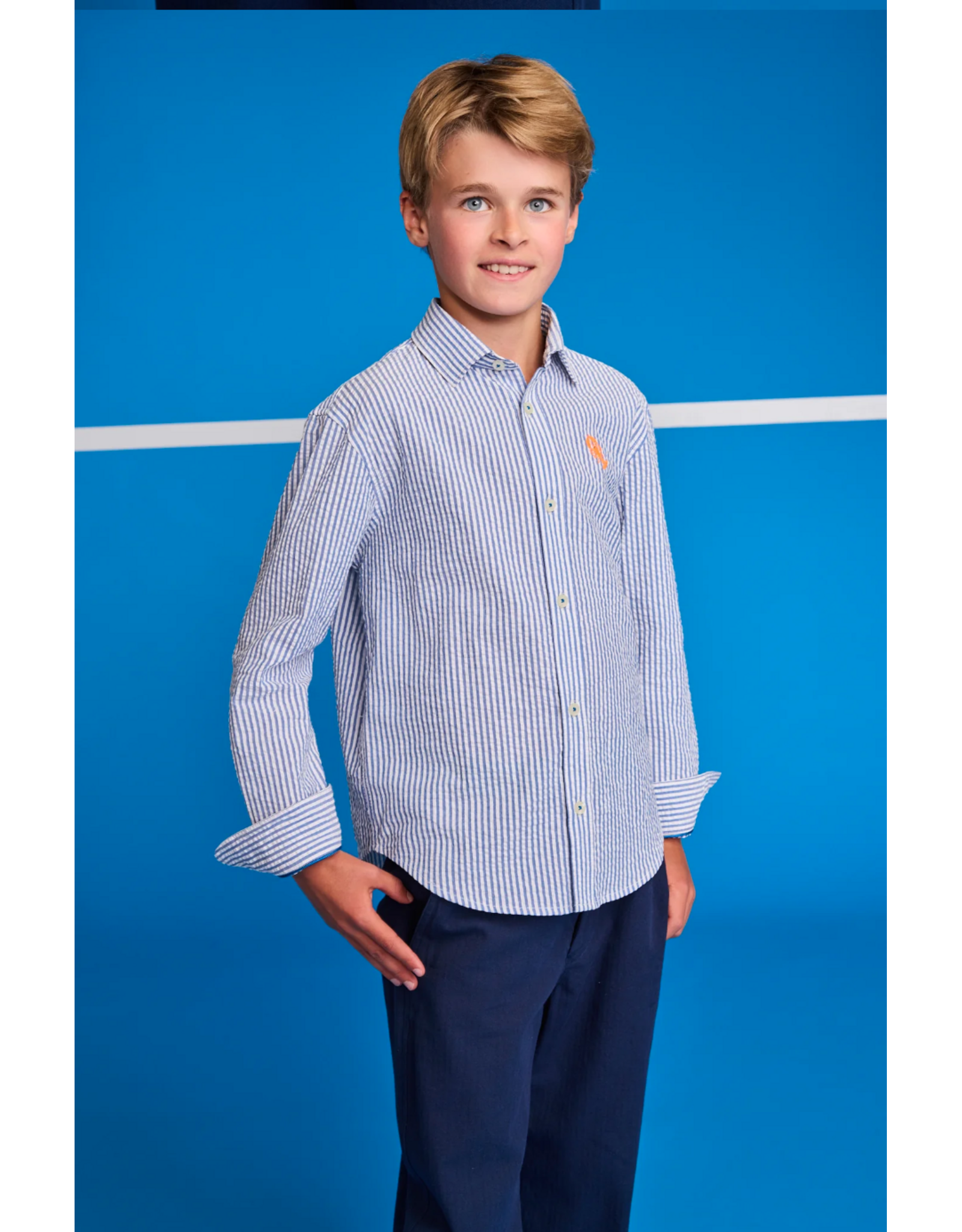 AO76 gestreept hemd kreeft Alan