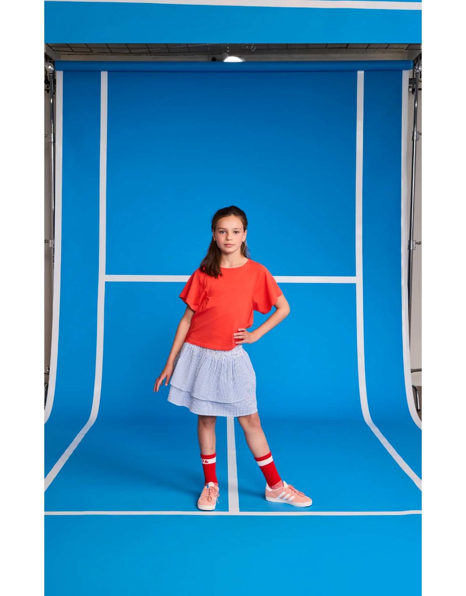 AO76 gestreepte rok Delpine