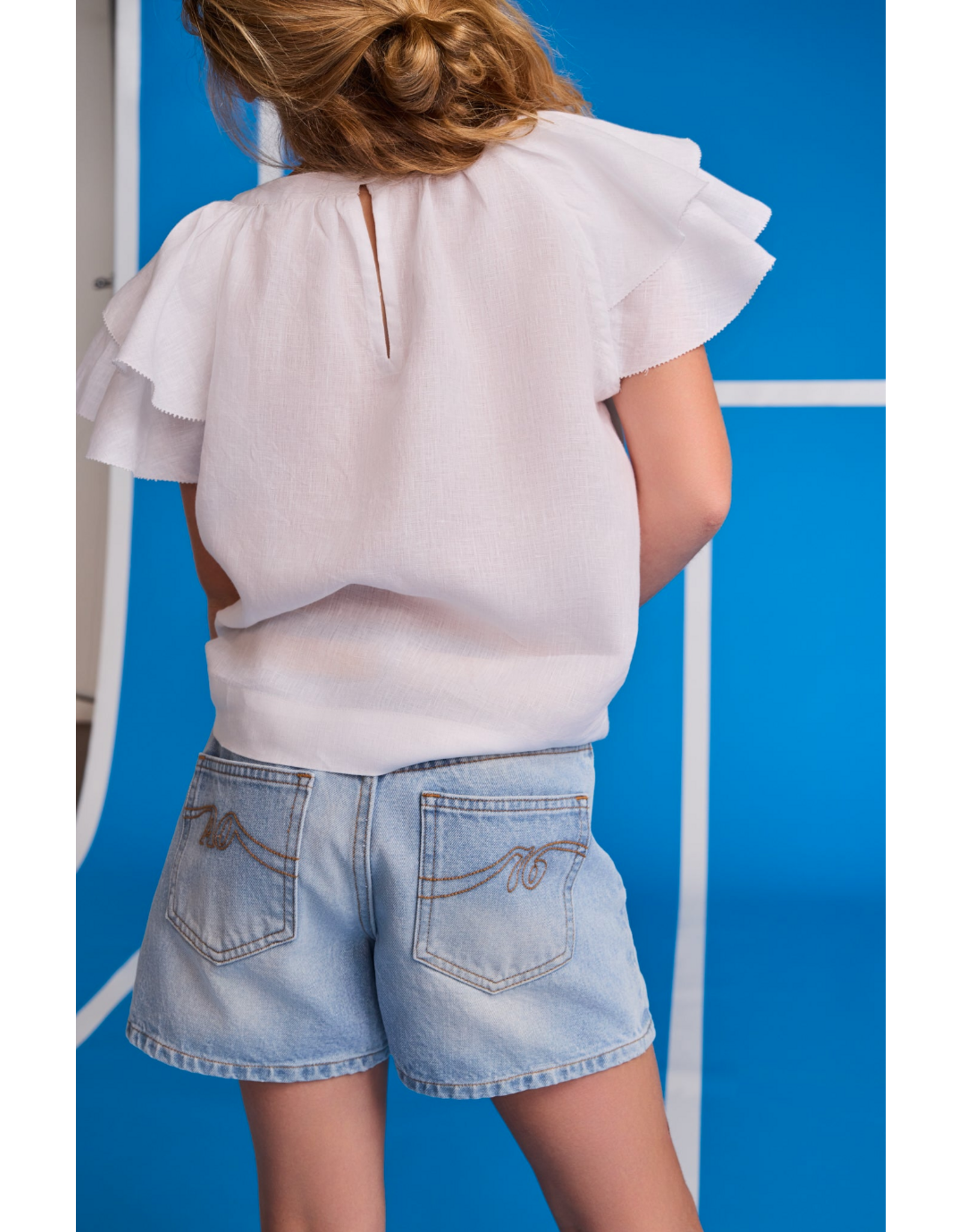 AO76 witte blouse Ivy linnen