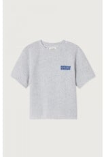 American Vintage sweater korte mouw Evona gris clair chine