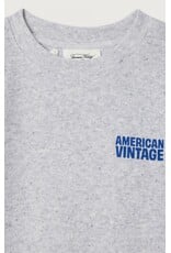 American Vintage sweater korte mouw Evona gris clair chine