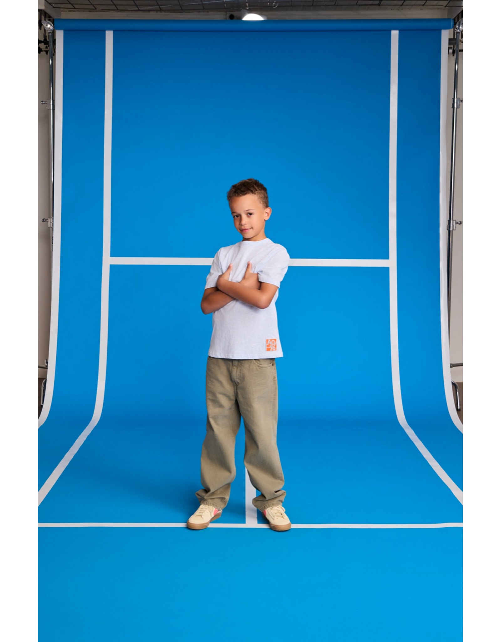 AO76 t-shirt mat heather light blue