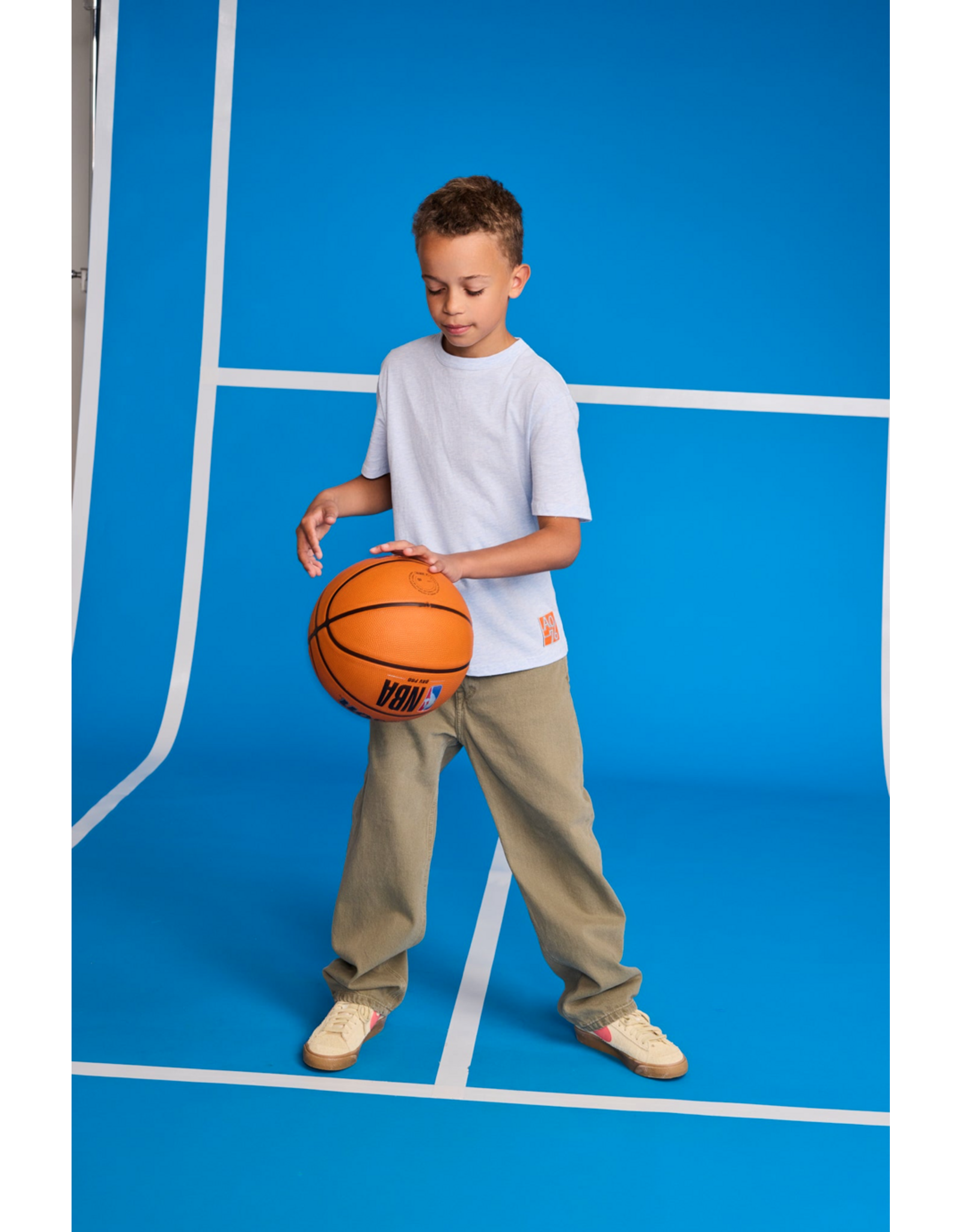 AO76 t-shirt mat heather light blue