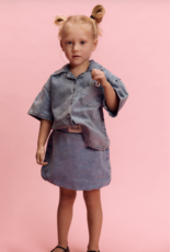 Alix mini ballon rok light blue jeans