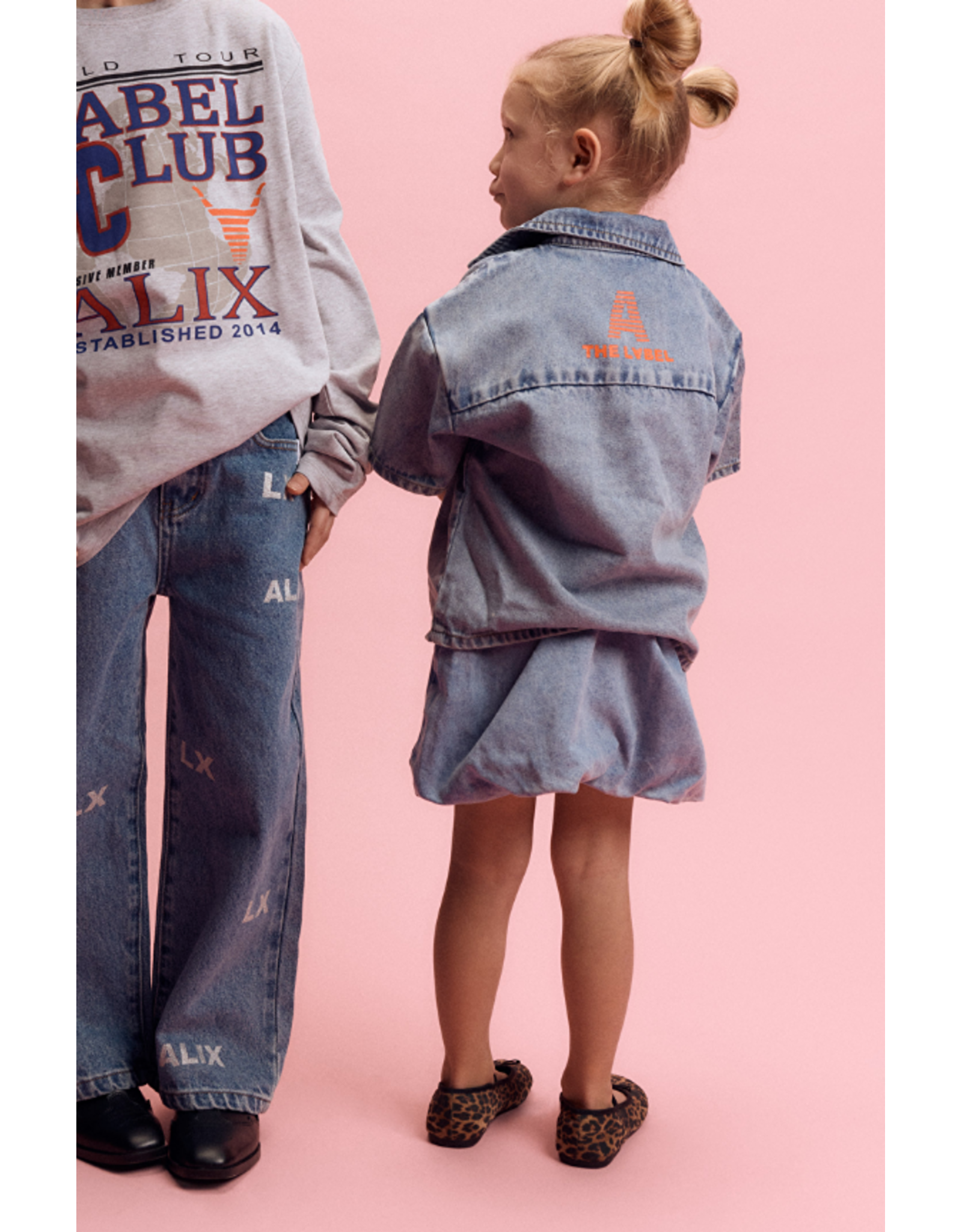 Alix mini ballon rok light blue jeans