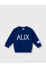 Alix mini sweater logo ALIX royal blue