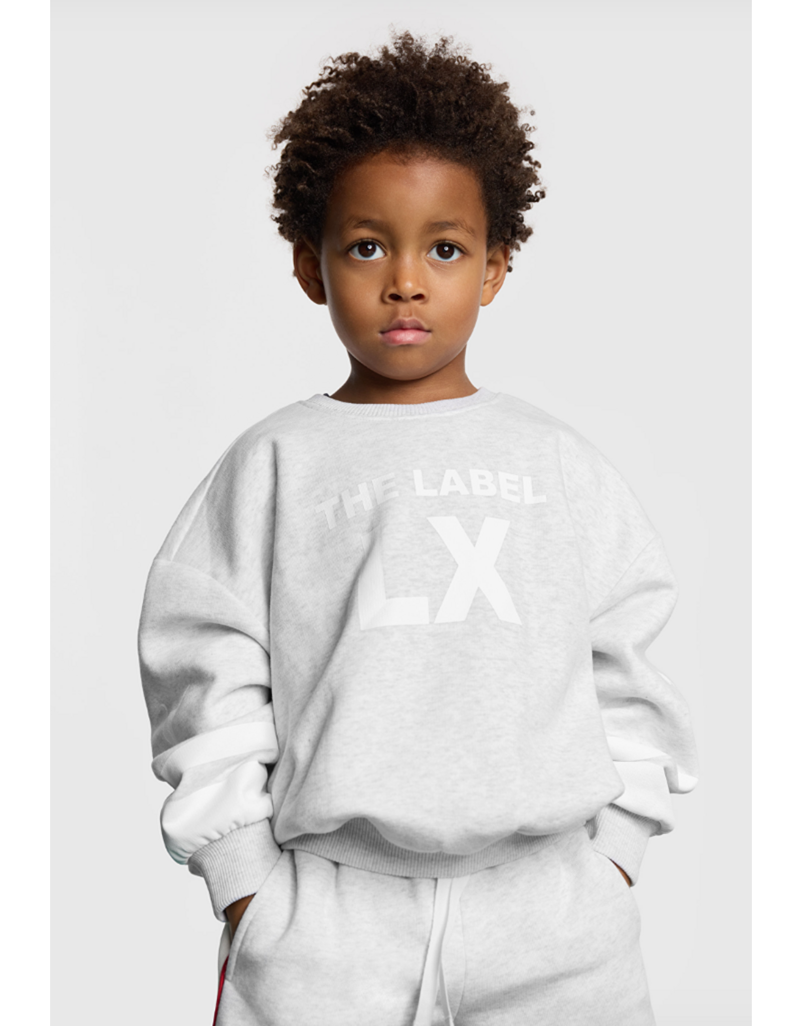 Alix mini unisex sweater super light grey melange