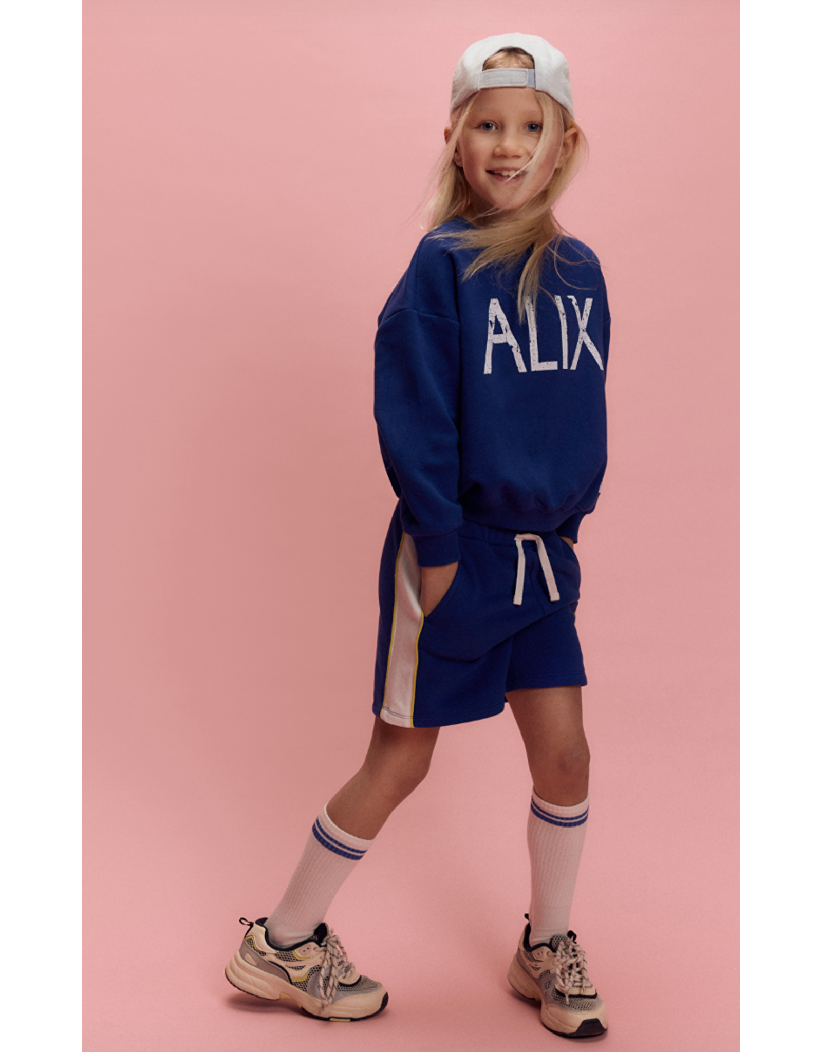 Alix mini unisex short jersey royal blue
