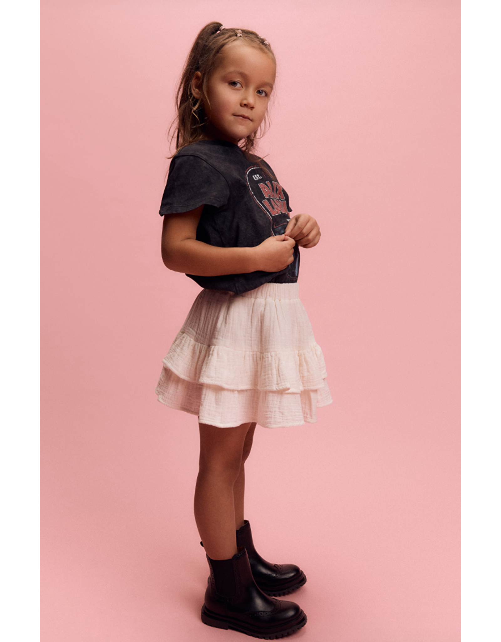 Alix mini rok franje tetra ecru