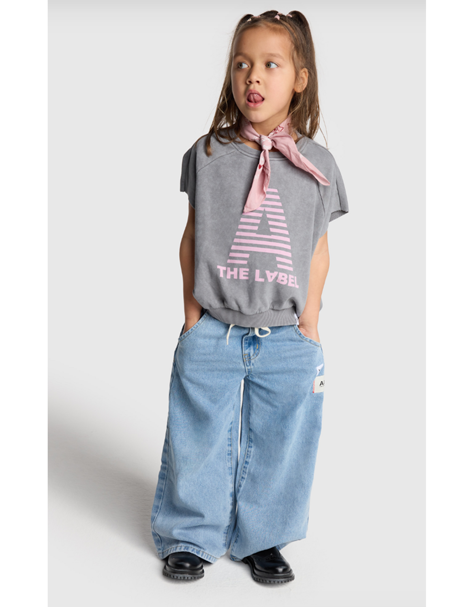 Alix mini jeans wide leg flow light blue