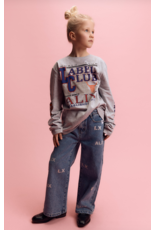 Alix mini wijde jeans logo zilver