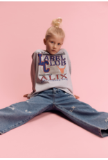 Alix mini wijde jeans logo zilver