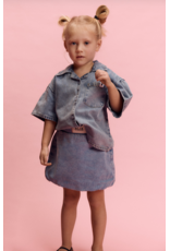 Alix mini jeans blouse blue