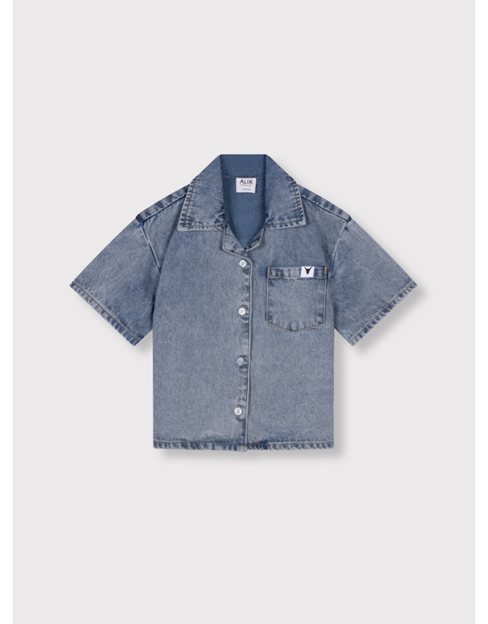 Alix mini jeans blouse blue