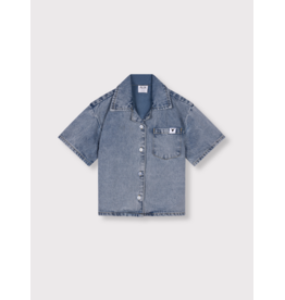 Alix mini jeans blouse blue