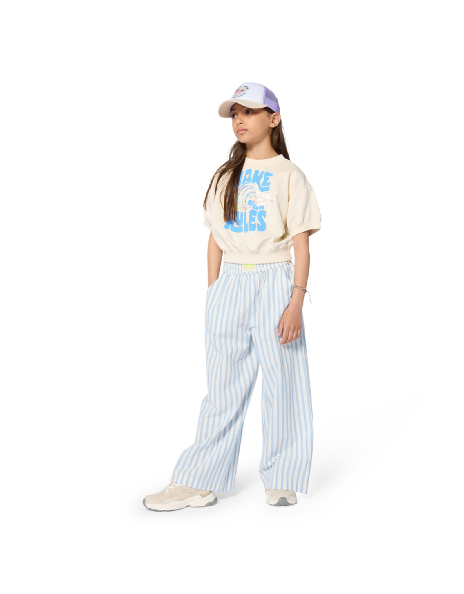 Billieblush blauw wit gestreepte broek