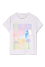 Billieblush t-shirt wit enjoy now palm