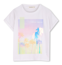 Billieblush t-shirt wit enjoy now palm