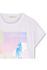 Billieblush t-shirt wit enjoy now palm