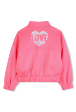 Billieblush cardigan rits fluo roze
