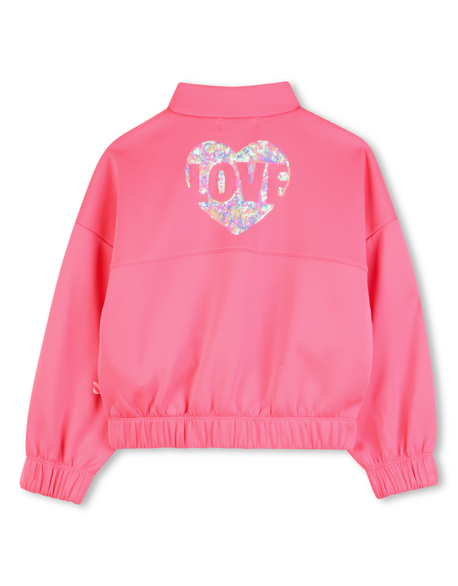 Billieblush cardigan rits fluo roze