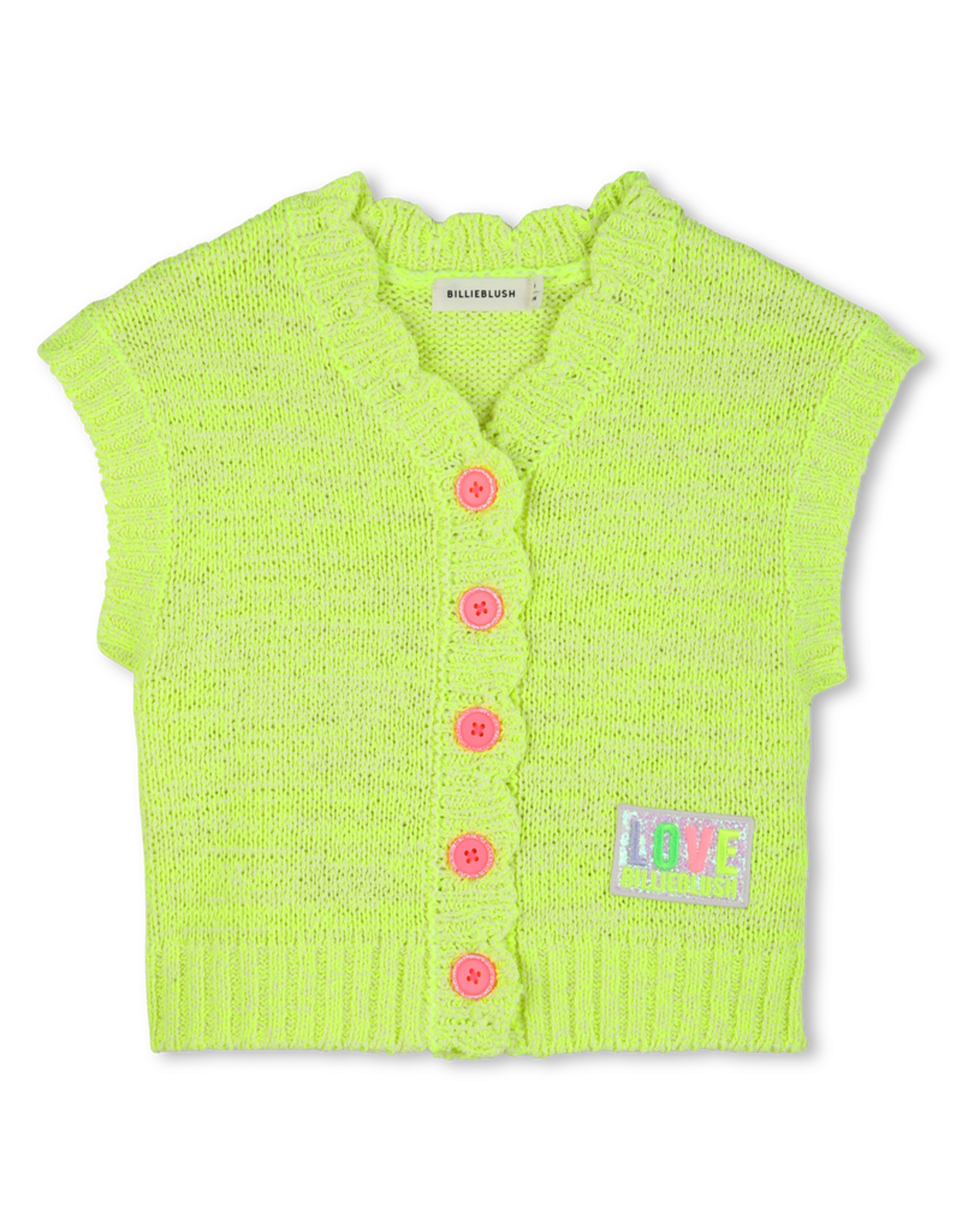 Billieblush gilet mouwloos fluo geel