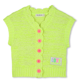 Billieblush gilet mouwloos fluo geel