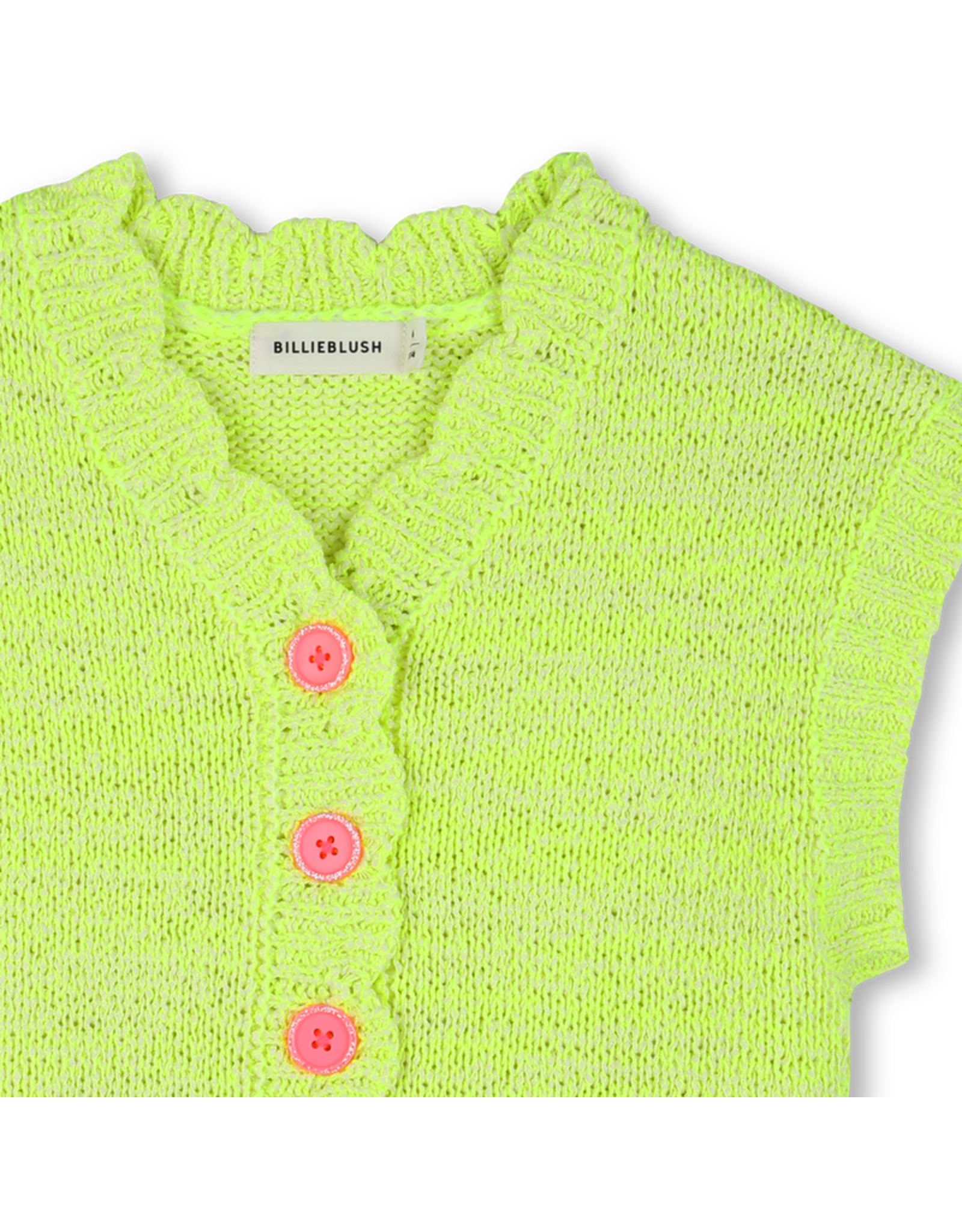 Billieblush gilet mouwloos fluo geel