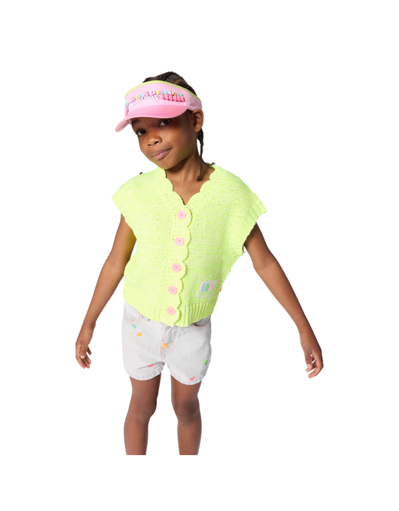Billieblush gilet mouwloos fluo geel