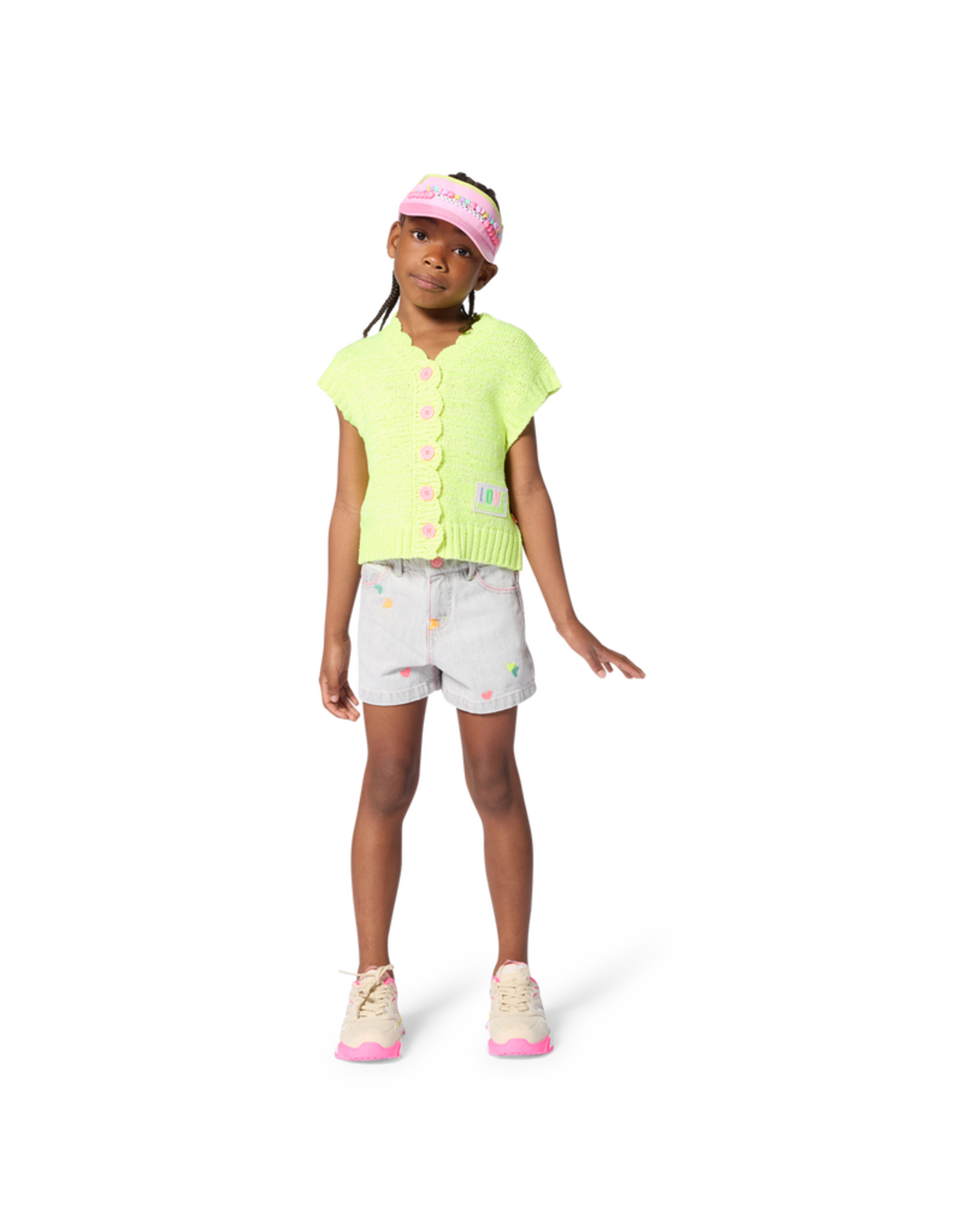 Billieblush gilet mouwloos fluo geel