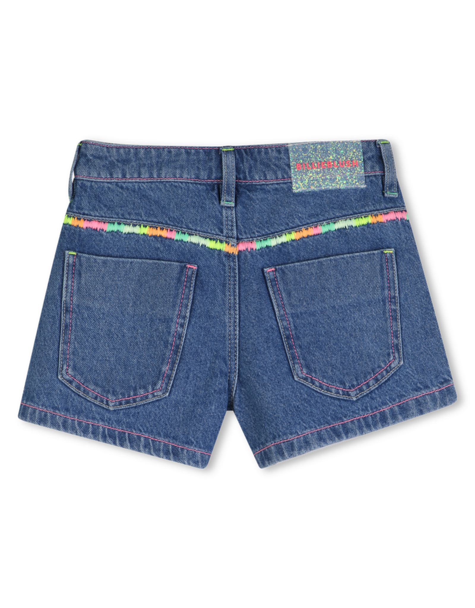 Billieblush short donker denim fluo biesje