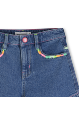 Billieblush short donker denim fluo biesje