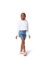 Billieblush short donker denim fluo biesje