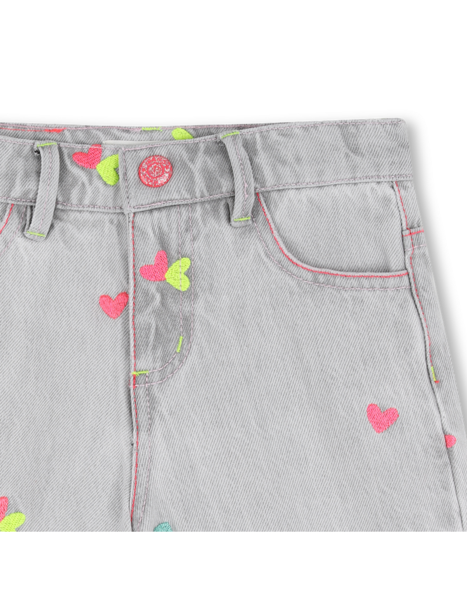 Billieblush short grijs sterretjes fluo