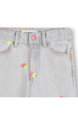 Billieblush jeans grijs hartjes fluo